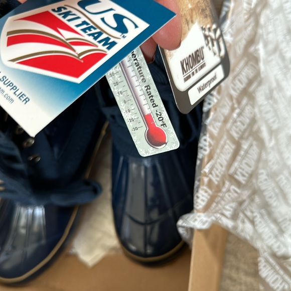 NEW Khombu waterproof navy boots Boston bean 7 - Picture 5 of 6